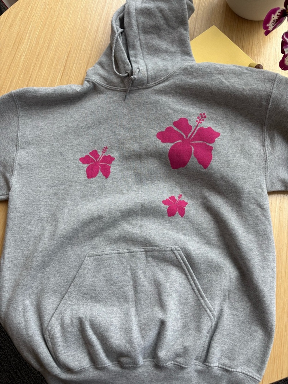 Brand new Zara Larsson NYC Concert Hoodie with Pink Hibiscus Print